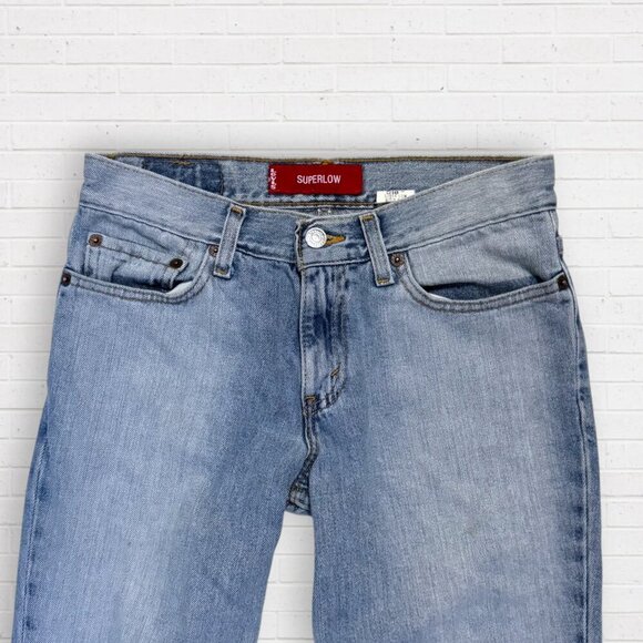 LEVI'S 518 Vintage Y2K Superlow Denim Jeans Size 3 JR Short - Picture 2 of 6